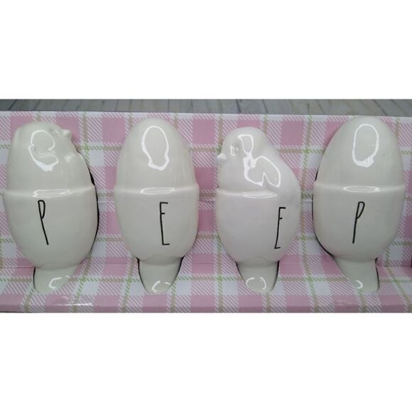 Rae Dunn Set of 4 Chick Egg Cups NEW - Picture 1 of 9